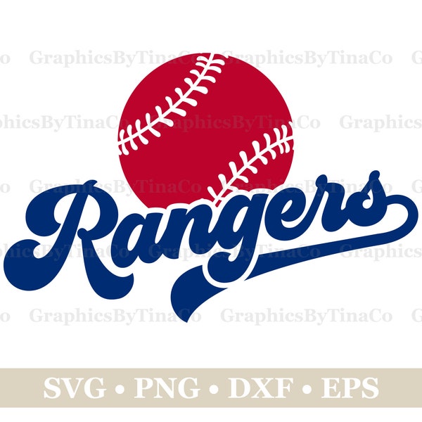 Rangers Baseball SVG Png Dxf Eps, Baseball Shirt Design SVG, Sports Svg, Baseball Mascot