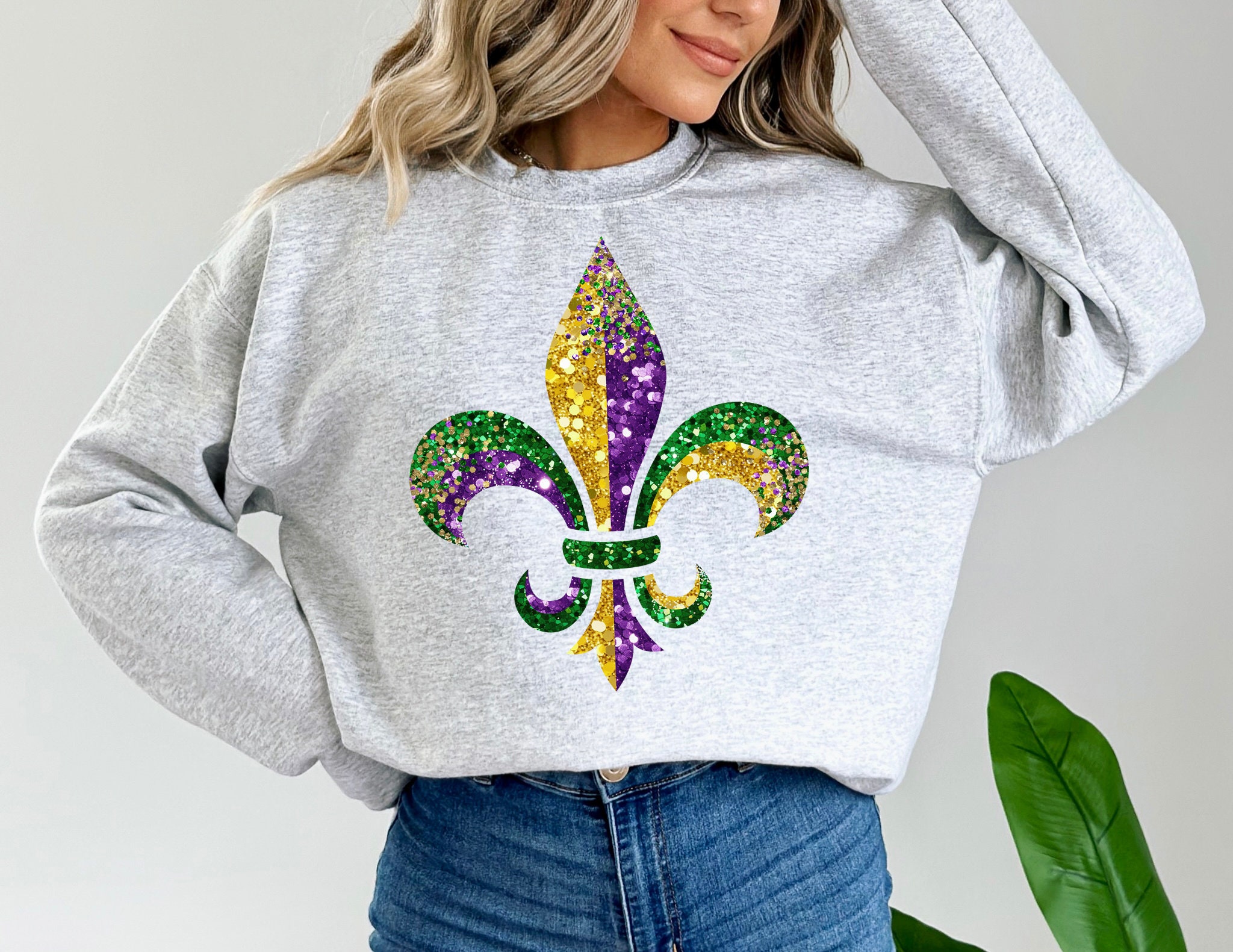 9 Pairs Mardi Gras Earrings Set - Glitter Fleur De Lis, Feather & Mask Dangling Hoop Earrings