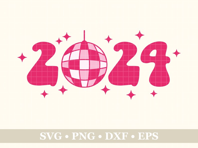 2024 Disco Ball SVG PNG Eps Dxf Disco Svg Sublimation Etsy
