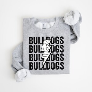 Bulldogs Volleyball beunruhigt Blitz PNG Sublimationsdatei, gestapelte Png, Volleyball Saison, trendiges Shirt Design, Grunge Png