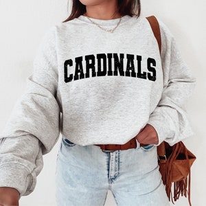 Cardinals Varsity Mascot Png Sublimation File, School Mascot, Team Mascot, Shirt Design, Distressed + Solid Png, Varsity Font, Grunge Png