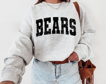 Bears Varsity Mascot Png Sublimation File, School Mascot, Team Mascot, Shirt Design, Distressed + Solid Png, Varsity Font, Grunge Png