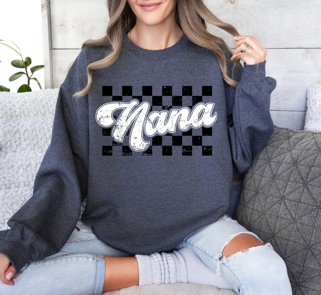 Kkjo Nana T Shirts Personalized Retro Nana Checkered PNG Black And White ...