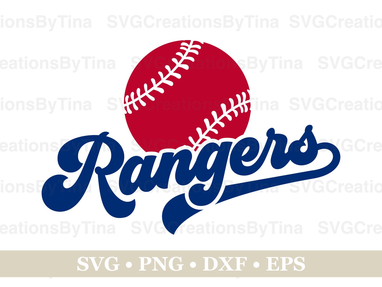 Rangers Baseball SVG Png Dxf Eps, Baseball Shirt Design SVG, Sports Svg