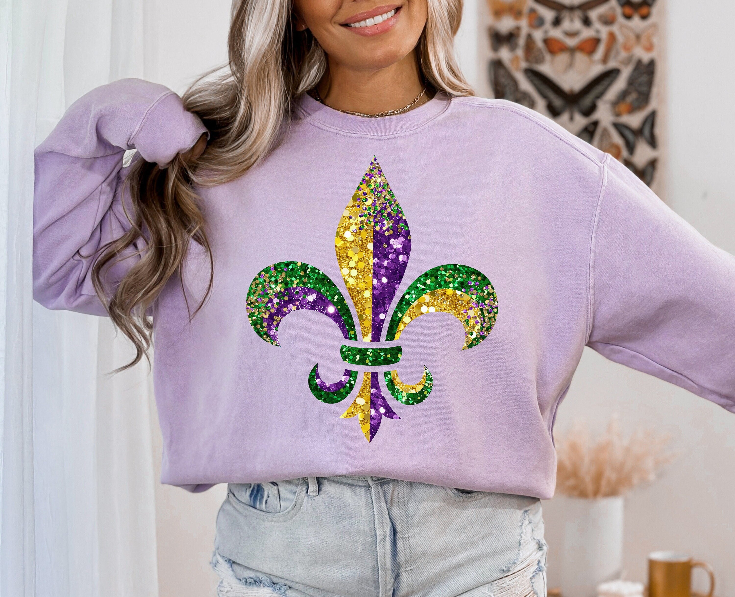 Fleur de lis Mardi Gras Sequin Patches – RCS Blanks, LLC