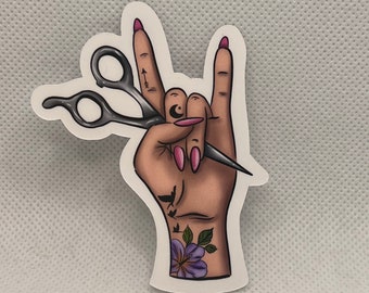 Cosmetology, cosmetology sticker, cosmetologist, cosmetologist gift, cosmetology gift ides, stickers, hairstylist, cosmetologist with shears