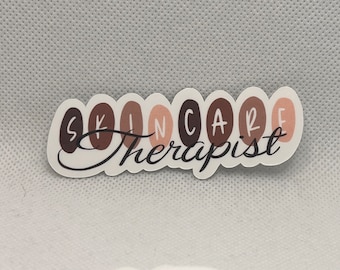 Skincare therapist sticker, esthetician sticker, skincare sticker, skincare, stickers, esthetician gifts, gifts for estheticians