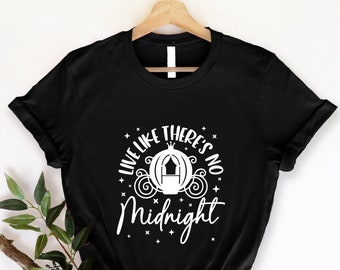 Live Like There's No Midnight Shirt, Magic Land Tshirt, Doodle Collage Coach Cinderella, Disneyworld Princes, Girls Travel Squad, Disneyland