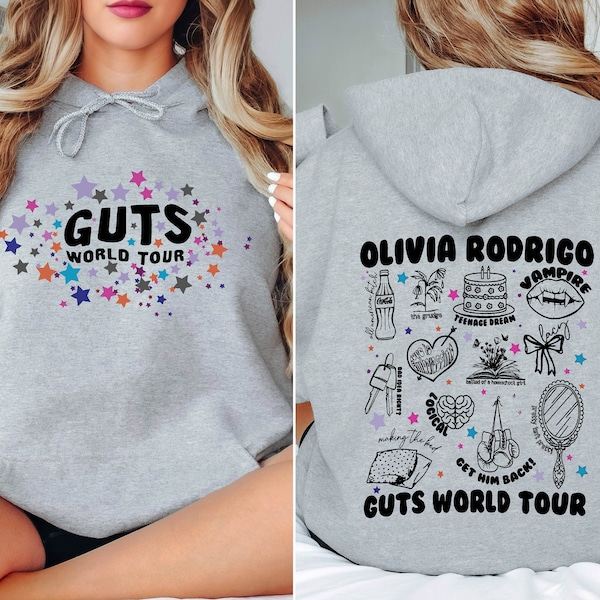 Olivia Rodrigo Guts World Tour Hoodie, Rodrigo Tour Shirt, Rodrigo World Tour Concert Shirt, Olivia Fan Gift, Guts Olivia 2024 World Tour