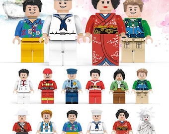 Bulk 12 Custom Minifigures Set • Choose Your Theme • Compatible Building Block MiniFigures