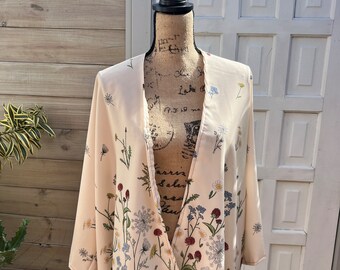 Satin Handmade Kimono “Floral” Theme