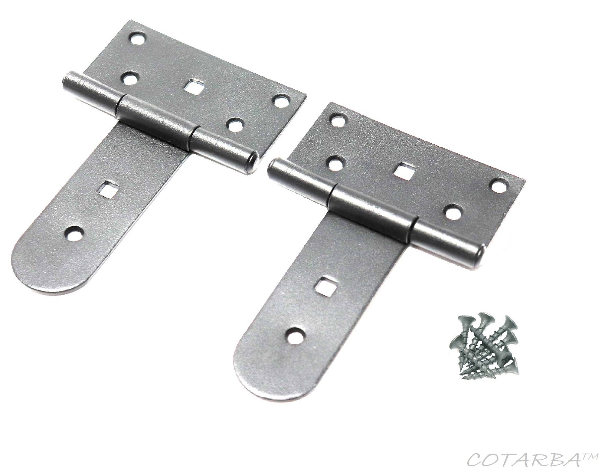 Pair of Tee Hinges Silver Galvanised 150 Mm 6 Heavy Etsy UK