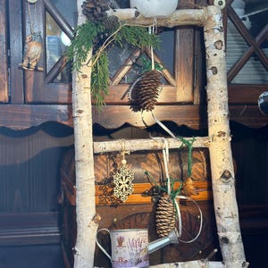 Wooden Decorative Ladder, Ladder Decor for Porch, Country Decor ...