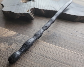 Wooden Hair Sticks, Hand-carved Irish Bog Oak Wood Hair Pin