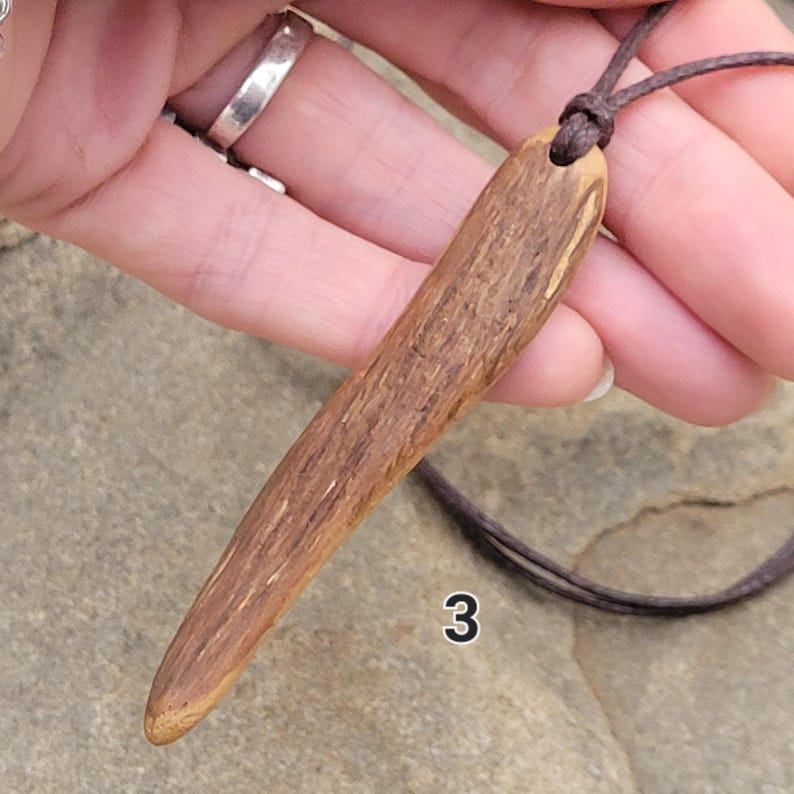 Handmade Oak Wood Shaman Amulet Necklace - Organic Sacred Jewelry for Wisdom & Strength image 6