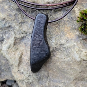 Boho Black Oak Necklace - Irish Bogwood Celtic Charm