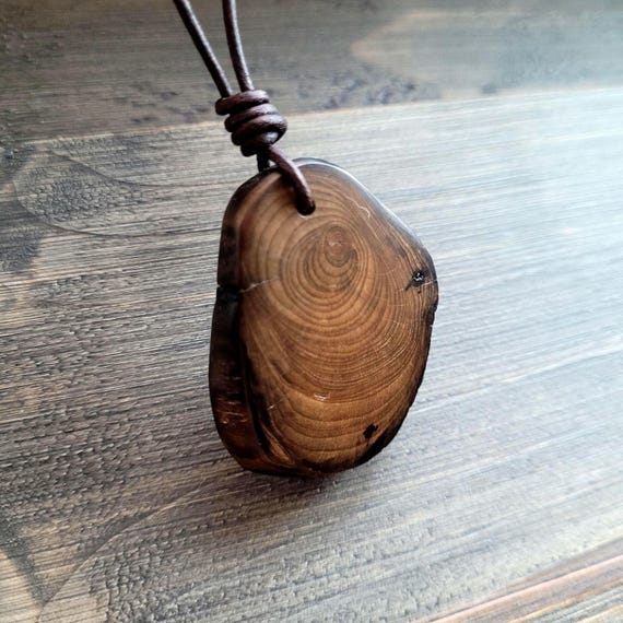 Bog Yew Wood Necklace Pendant Ancient Irish Wood Charm