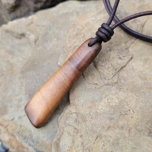 Raw Natural Yew Wood Pendant - Irish Heritage Jewelry Gift