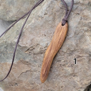 Handmade Oak Wood Shaman Amulet Necklace - Organic Sacred Jewelry for Wisdom & Strength image 3