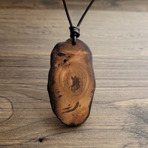 Irish Bog Yew Wooden Necklace Pendant: Ancient Wood Charm, Irish Heritage Gifts