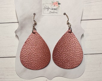 1.7" Faux Leather Earrings