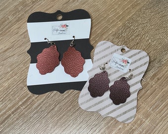 Faux Leather Earrings