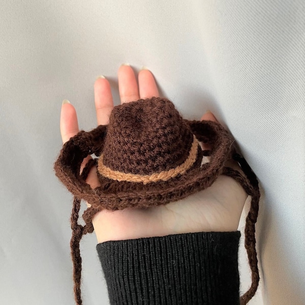 Crochet Cowboy Hat for Cats