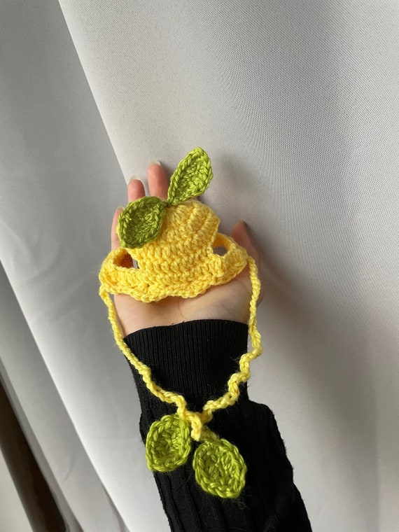 Crochet Lemon Hat for Cats
