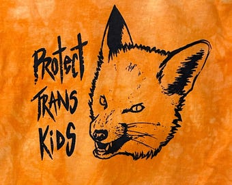Kinder Fuchs - handgedruckt - handgefärbt - Unisex Baumwoll Tshirt - made to order
