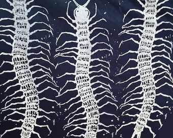 centipedes shirt - creepy insects - made to order