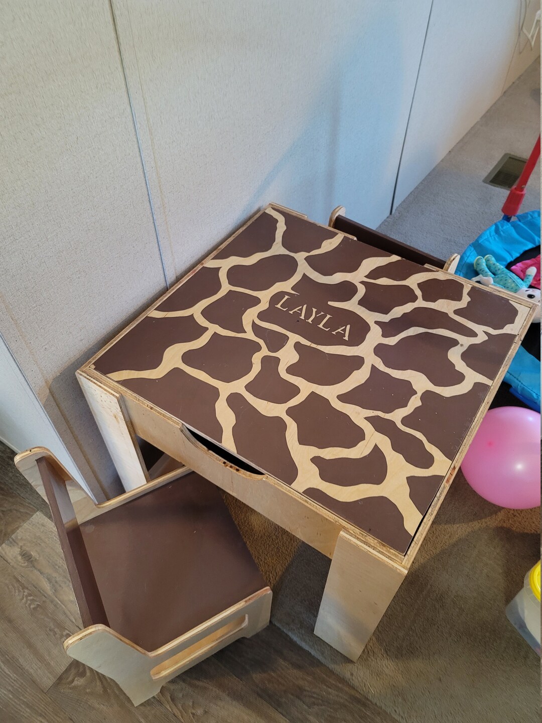 Personalized Childrens Desk/table and Storage With Chairs - Etsy