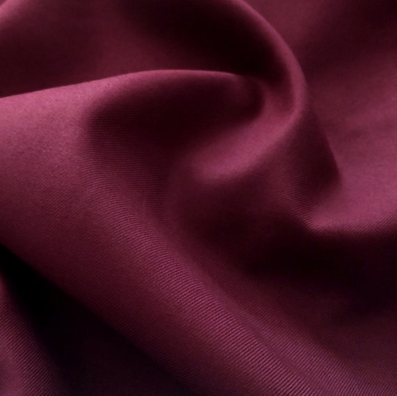 weicher Twill Bio-Baumwollstoff Weinrot – leichter Baumwollflanell für Blusen, Hemden, Kleider – warm & nachhaltig