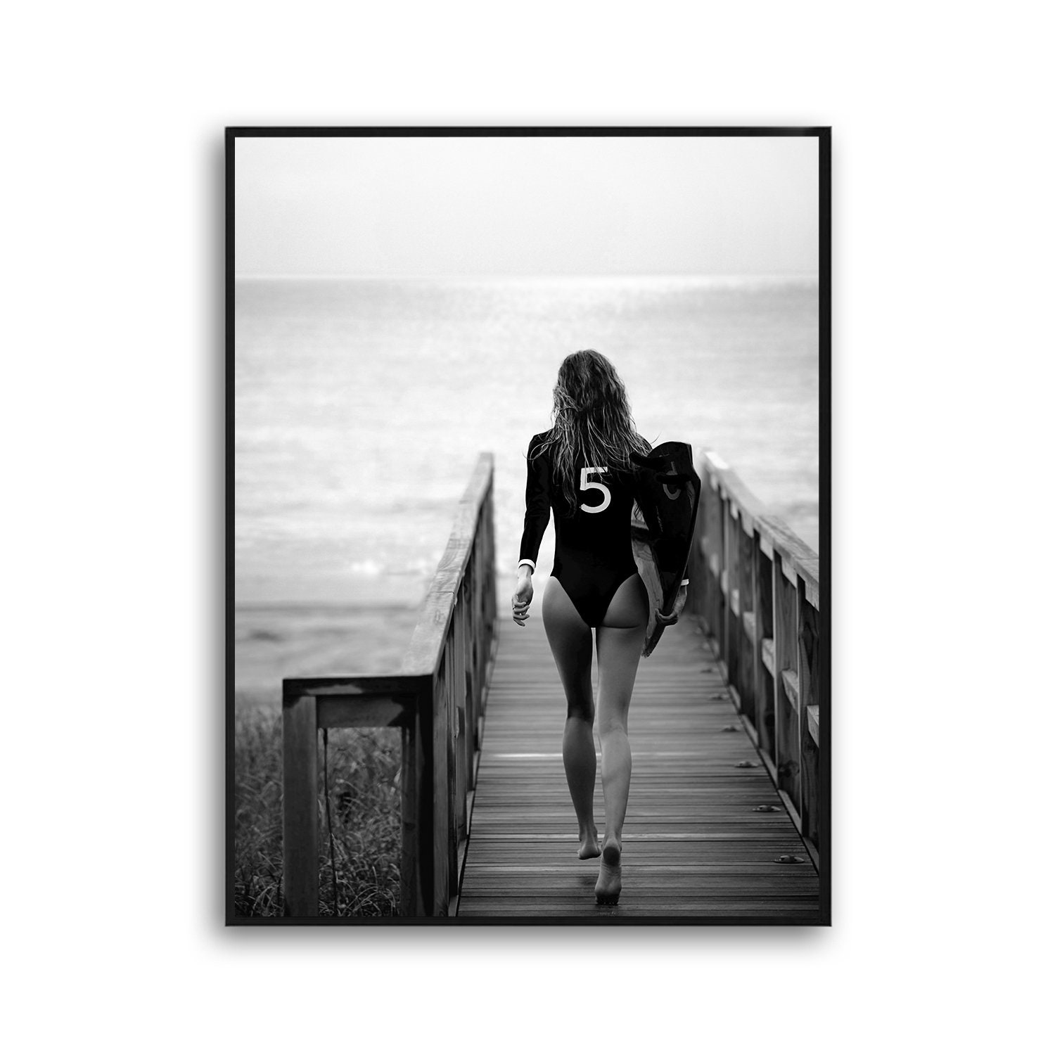 Chanel Surfboard Framed Print