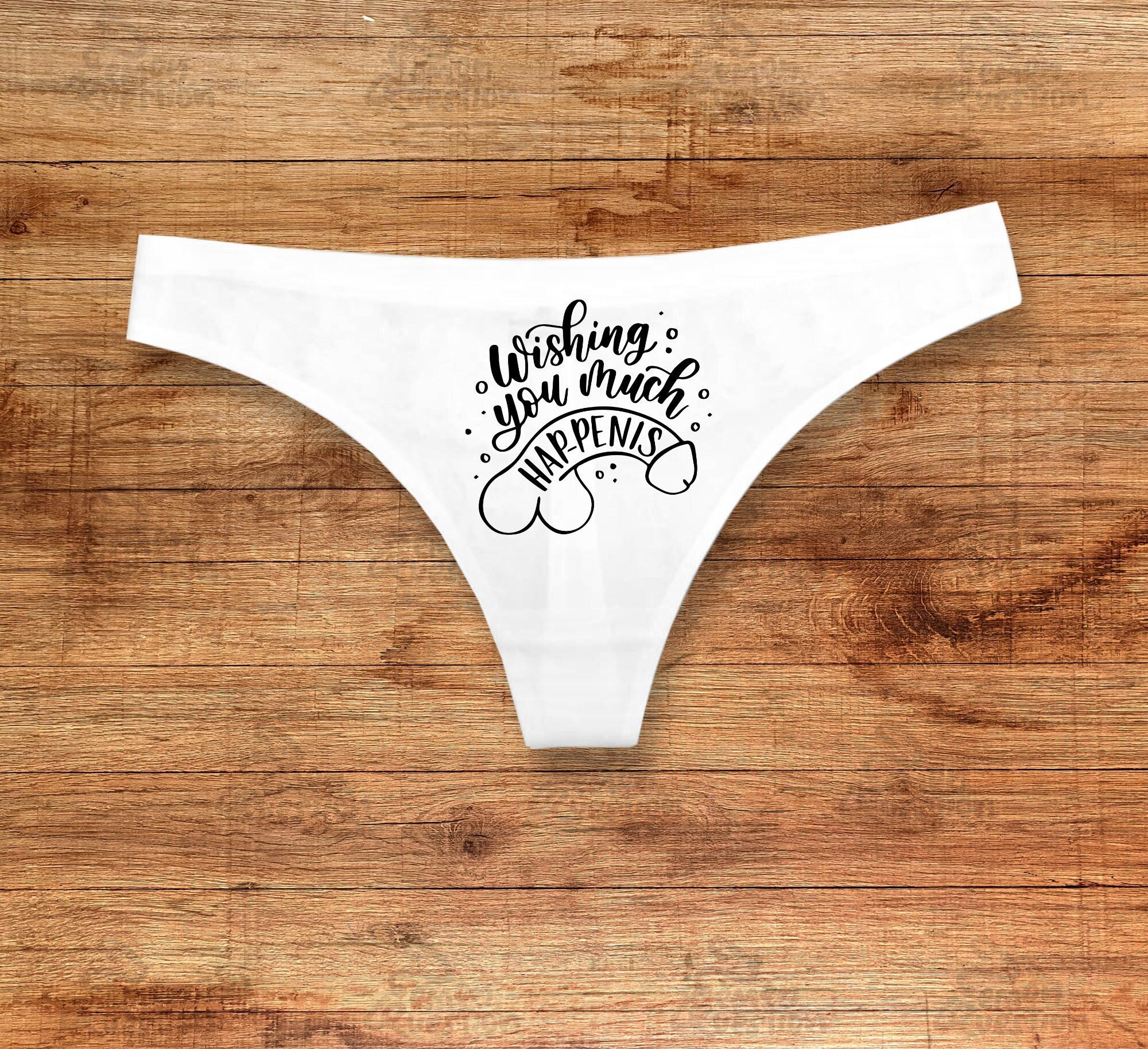 Wish You Much Hap-penis Thong Women's Underwear - Etsy Wish You Much Hap-penis Thong Women's Underwear - Etsy