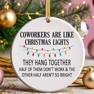 Coworker Christmas Ornaments, Funny Ornaments for Coworkers, Holiday Gifts for Coworkers, Funny Christmas Gifts