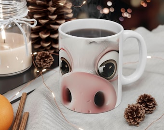 3D Pig Mug, Pig Coffee Mug, Pig Gift, Pig Lover Gift, Pig Coffee Cup, Pig Mug Gift, Pig Gifts For Women, Gift for Pig Farmer, Custom Pig Cup