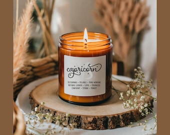 Birthdate Candle, Custom Birth Month Candle Gifts for Her, Personalized Scorpio Gift, Astrology Candle, Birth Flower Zodiac Gift