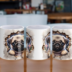 Pug Mug, Pug Gift, Pug Dog Mug Pug Owner Gift, Dog Owner Gift, Dog Owner Mug, Gift for Coworker, Coffee Mug for Pug Owner, Gift for Her
