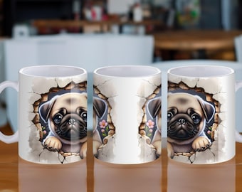 Pug Mug, Pug Gift, Pug Dog Mug Pug Owner Gift, Dog Owner Gift, Dog Owner Mug, Gift for Coworker, Coffee Mug for Pug Owner, Gift for Her