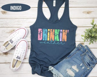 Day Drinking Racerback, Drinking Racerback, Vacation Mode, Alcohol Tank Top For Women, Day Drinking, Adult Humor Tank Top, Summer Tank Top