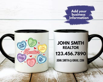 Personalized Real Estate Agent Gift, Best Real Estate Agent Ever Mug, Two-Tone Mug, Agent Thank You, Closing Gift, Housewarming Gift