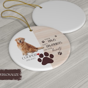 Dog Memorial Ornament, Custom Dog Photo Ornament, Pet Memorial Gifts, Dog Christmas Ornaments, Dog Loss Keepsake, Forever Loved Ornament