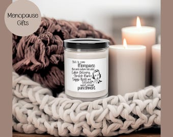Funny Menopause Gifts for Women Menopausal Gifts for Mom Best Friend Sister Menopause Perimenopause Gifts for Her Funny Candle Care Package
