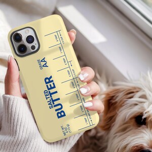 Butter Phone Case, Salted Butter Tough Phone Cover, Protective Case for iPhone 16, 15, 14, 13, 12 & Galaxy S25, S24, S23, Funny Friend Gift image 3