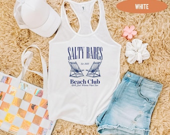 Salty Beach Tank top, Vacation Tank Top, Beach Shirt, Cute Summer Tank Top, Beach Life Tank Top, Beach Womens Tank Top, Summer Vacation Gift