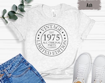50th Birthday Party Tee, Limited Edition Birthday 1975 Shirt, Custom Celebration Gift, 50th Birthday Gift ForMen Women, Turning 50 Tshirt