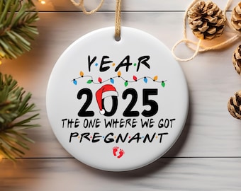 And Then There Were Three Ornament Pregnancy Announcement Ornament - Baby Coming Soon Ornament - Pregnancy Ornament - Ornament for Baby 2025