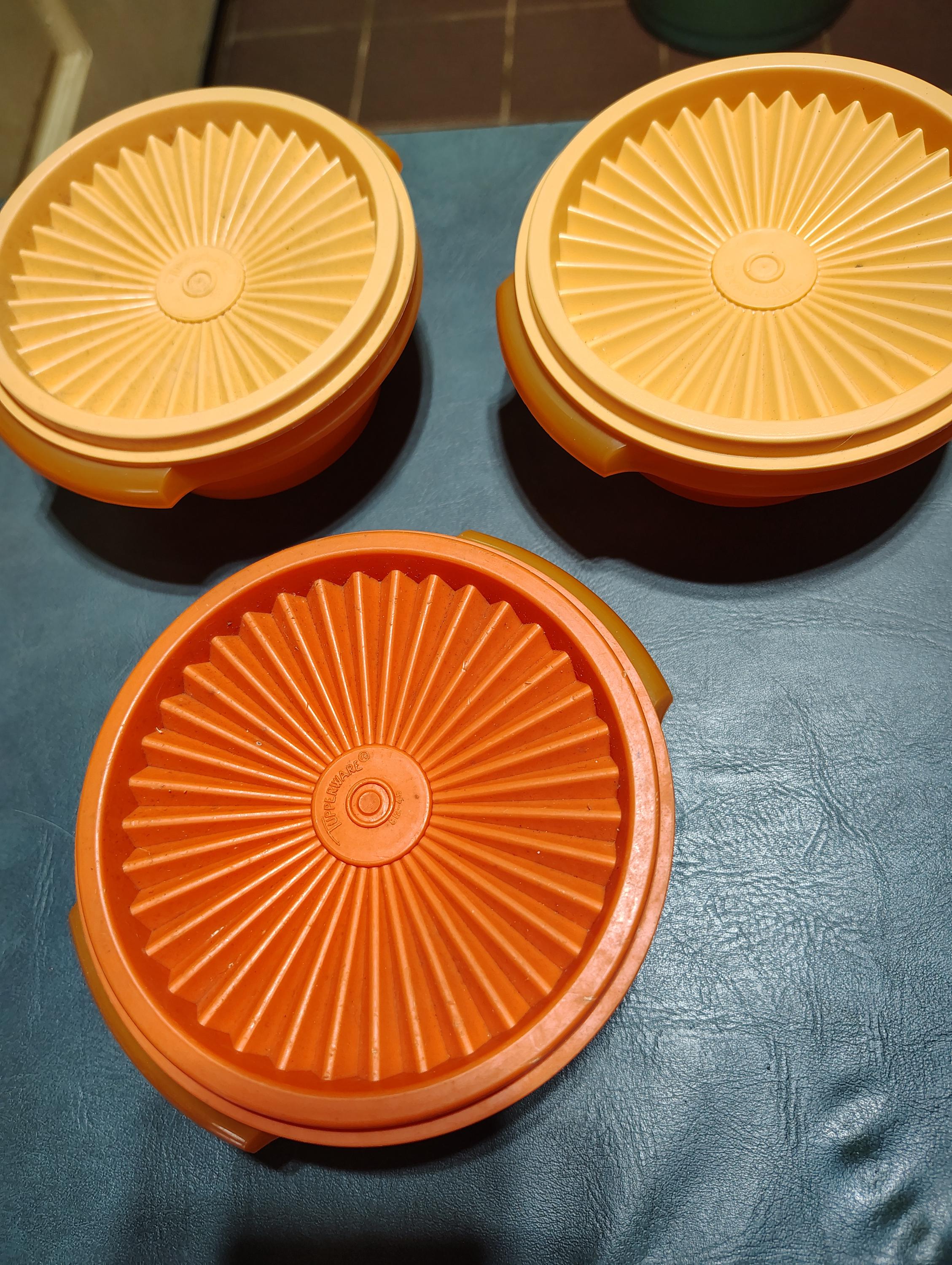 タッパーウエア Tupperware 1323-7 Orange 80s Vintage With Lid | eBay