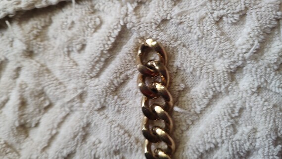 Men's Speidel Heavy Gold Tone Curb Link ID Bracel… - image 3