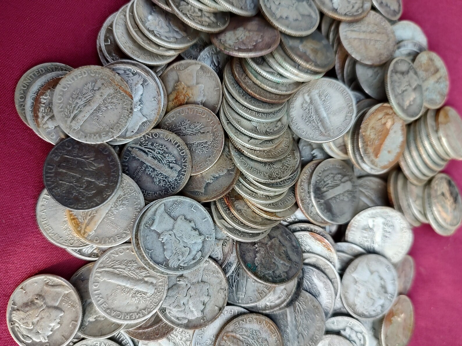 12 Junk Silver 90 Percent Mercury Dimes. Etsy